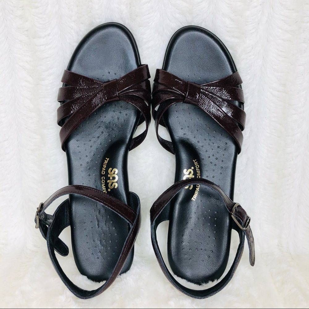 SAS Tripad Comfort Burgundy Strappy Sandals - Picture 3 of 11